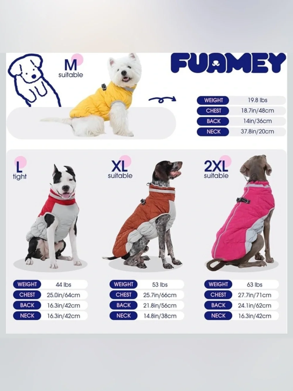 Waterproof XL Dog Winter Jacket With Harness Built In-Reflective 968-3